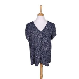 Premise Dark Blue and White Women's Blouse